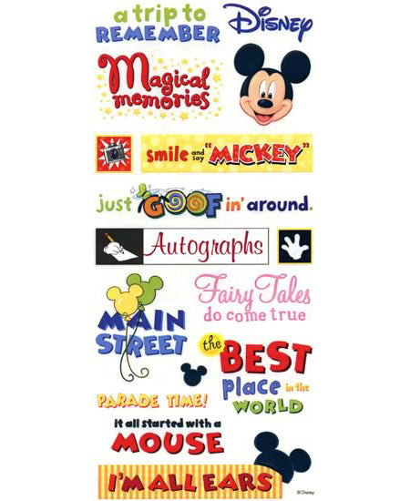 Mickey Themepark Phrase Sticker, SandyLion image 0