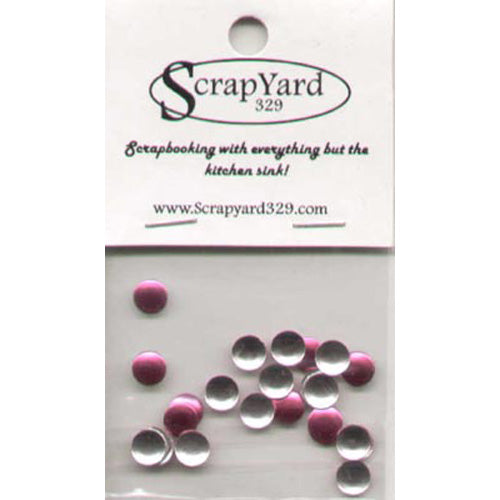 Small Fushia Circles Metal Embellishments / Scrap Yard 329 image 0