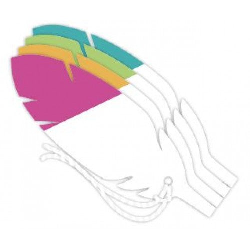 White Feather Tags/Multi Colored - Jillibean Soup image 0