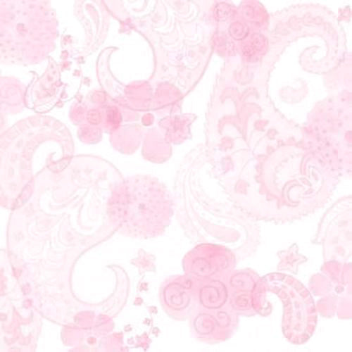 Light Pink Tropical Paisley Paper, SandyLion image 0