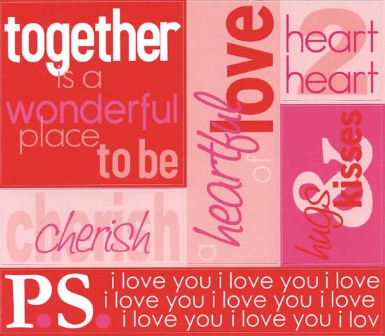 Love Sampler Sticker - Pebbles Inc. image 0
