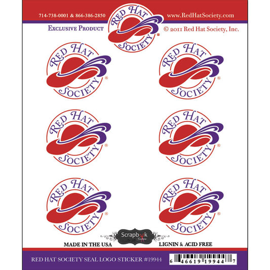 Red Hat Seal Logo Sticker  - Scrapbook Customs image 0