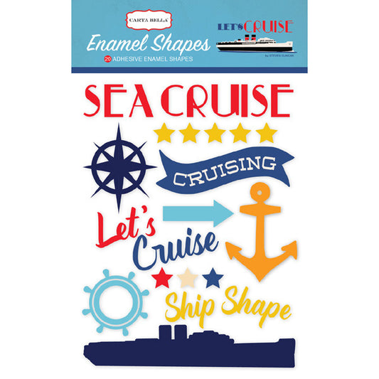 Let's Cruise Enamel Shapes - Carta Bella image 0