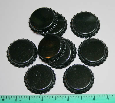 Black Bottle Caps (10 pkg) - Boxer Scrapbook Productions image 0